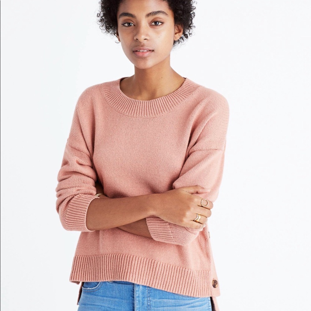Madewell Brownstone Side-Button Sweater